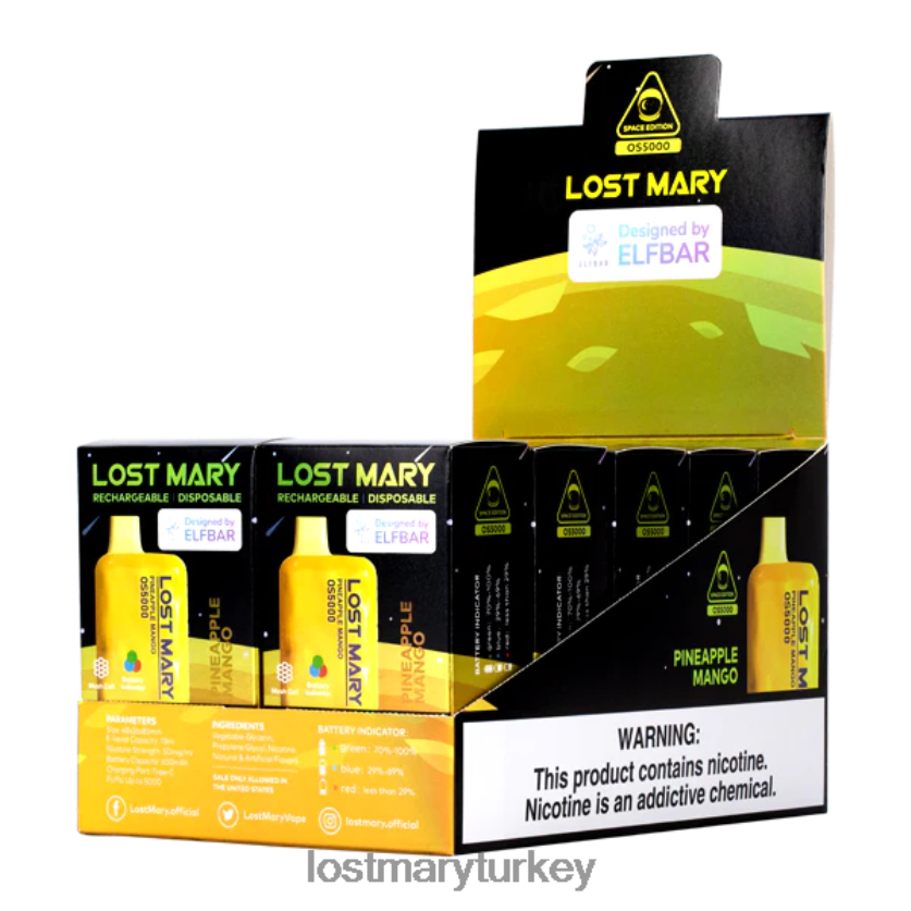 LOST MARY Flavours - kayıp mary os5000 ananas mango ZXVTXX57